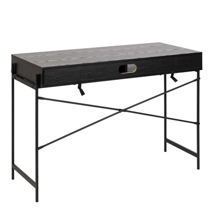 Cambridge Black Office Desk Sliding Mesh Door