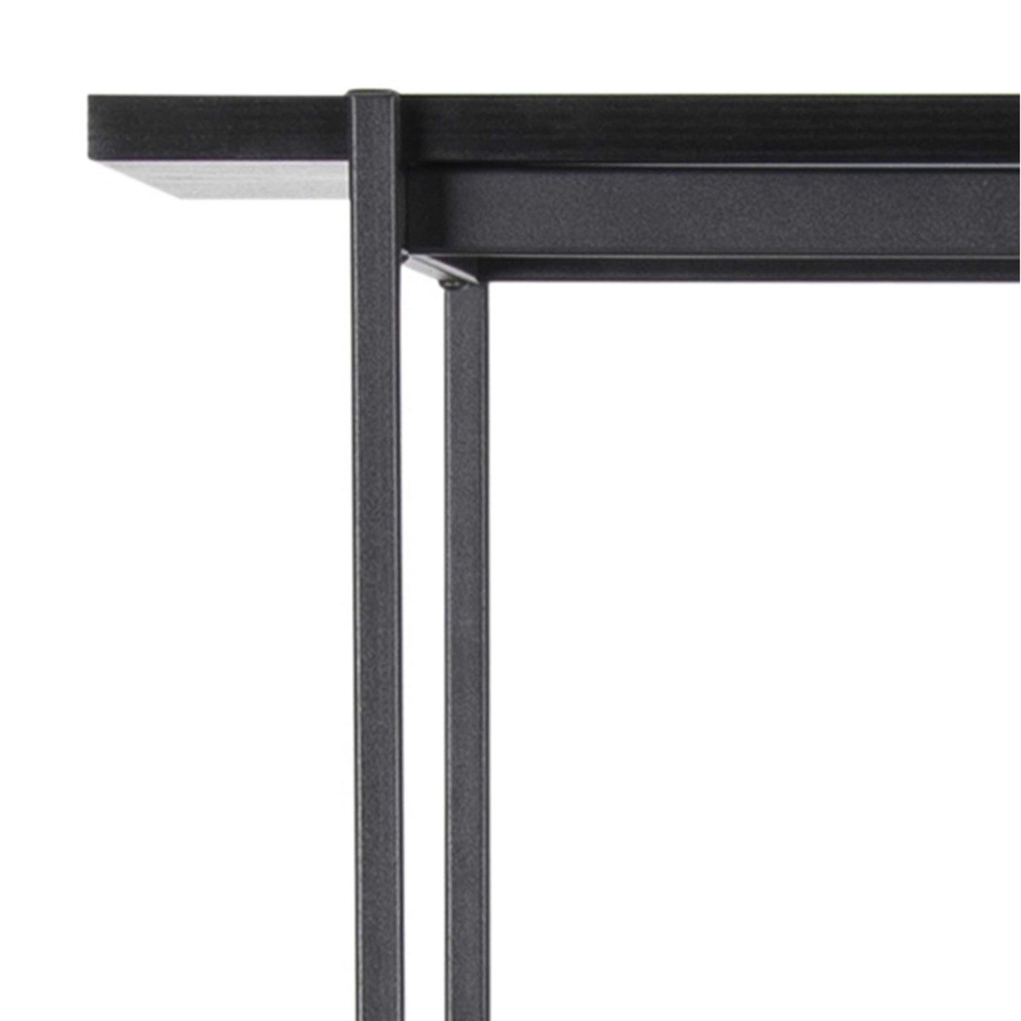 Cambridge Industrial Black Bookcase 5 Shelves