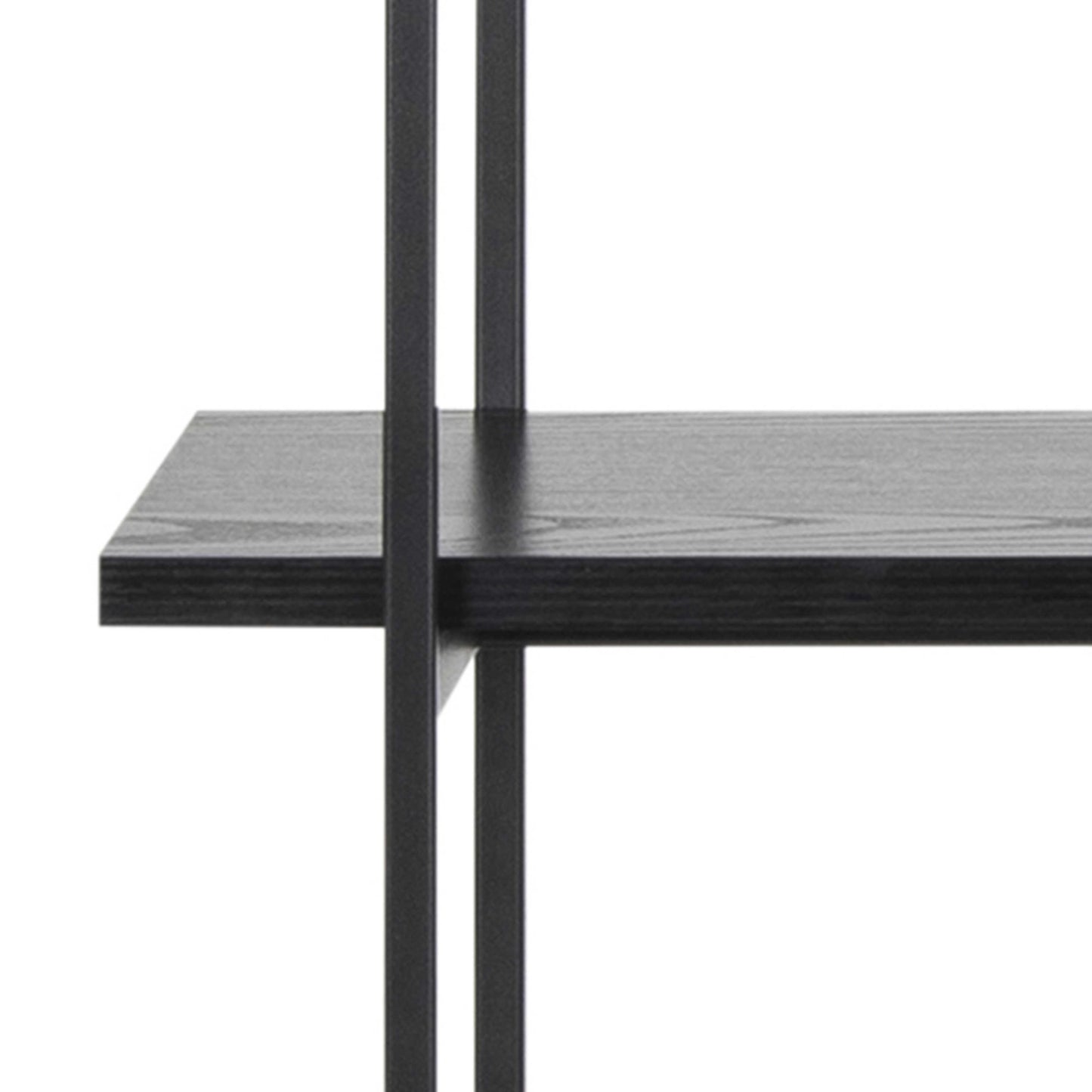 Cambridge Industrial Black Bookcase 5 Shelves