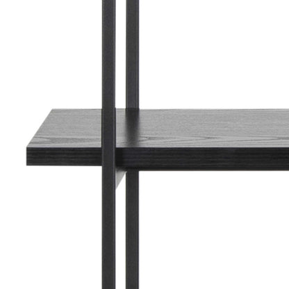 Cambridge Industrial Black Bookcase 5 Shelves