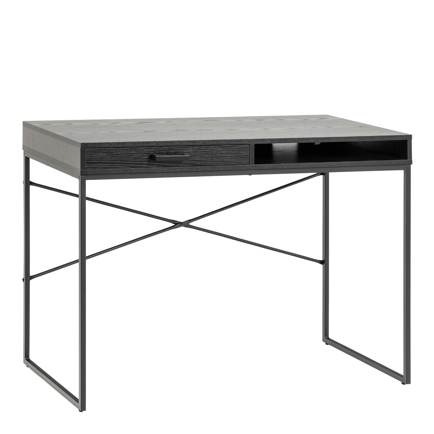 El Paso Black Wooden 1 Drawer Office Desk