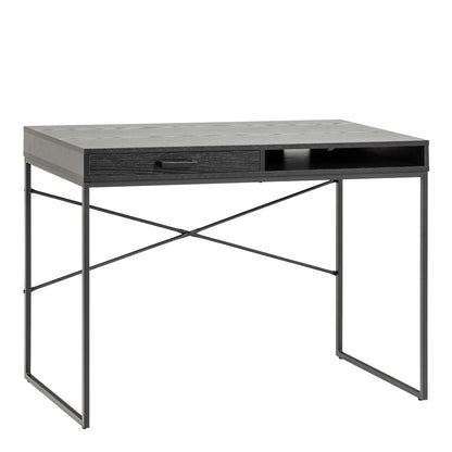 El Paso Black Wooden 1 Drawer Office Desk