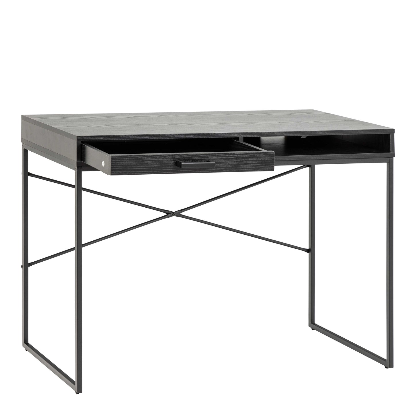 El Paso Black Wooden 1 Drawer Office Desk