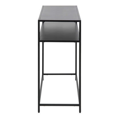 Graz Matt Black Metal Open Shelf Console Table