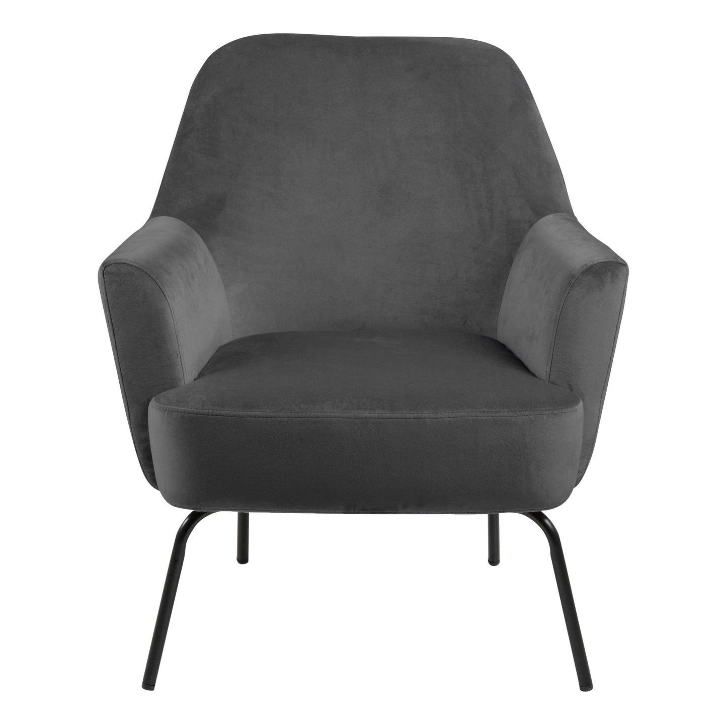 Kobe Dark Grey Velvet Lounge Chair