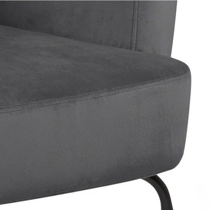 Kobe Dark Grey Velvet Lounge Chair