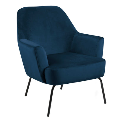 Kobe Navy Blue Velvet Lounge Chair