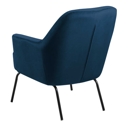 Kobe Navy Blue Velvet Lounge Chair