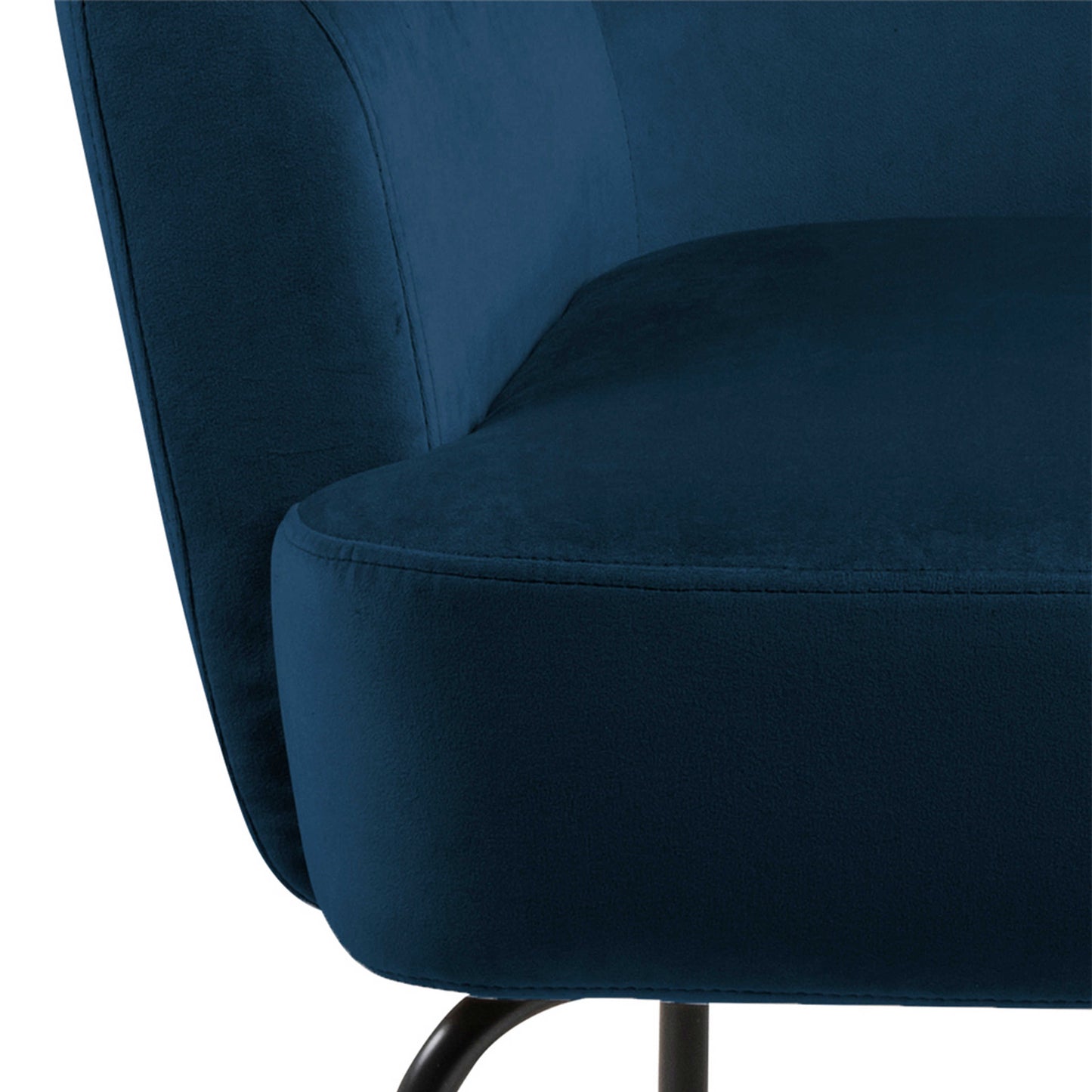 Kobe Navy Blue Velvet Lounge Chair
