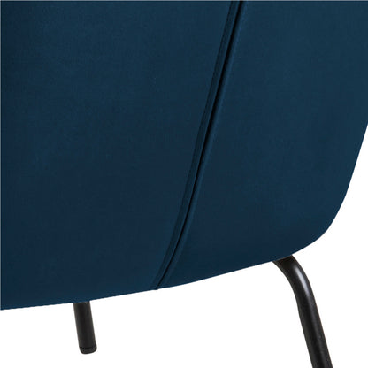 Kobe Navy Blue Velvet Lounge Chair