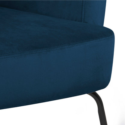 Kobe Navy Blue Velvet Lounge Chair