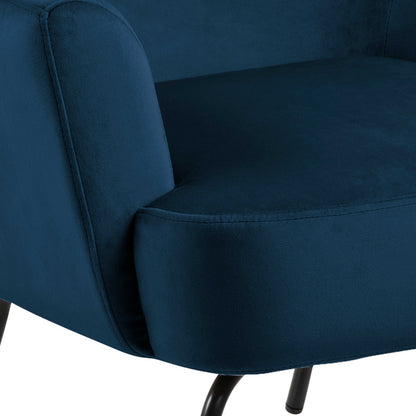 Kobe Navy Blue Velvet Lounge Chair
