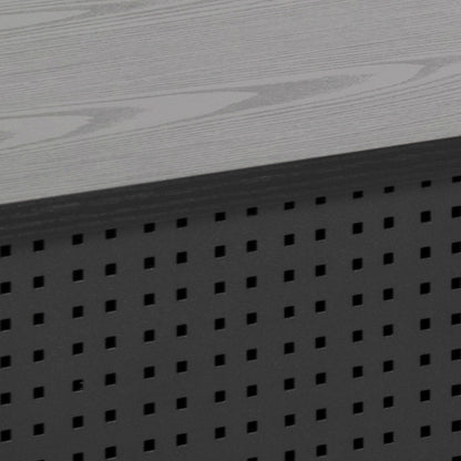 Cambridge Industrial Black Mesh TV Unit 1 Sliding Door