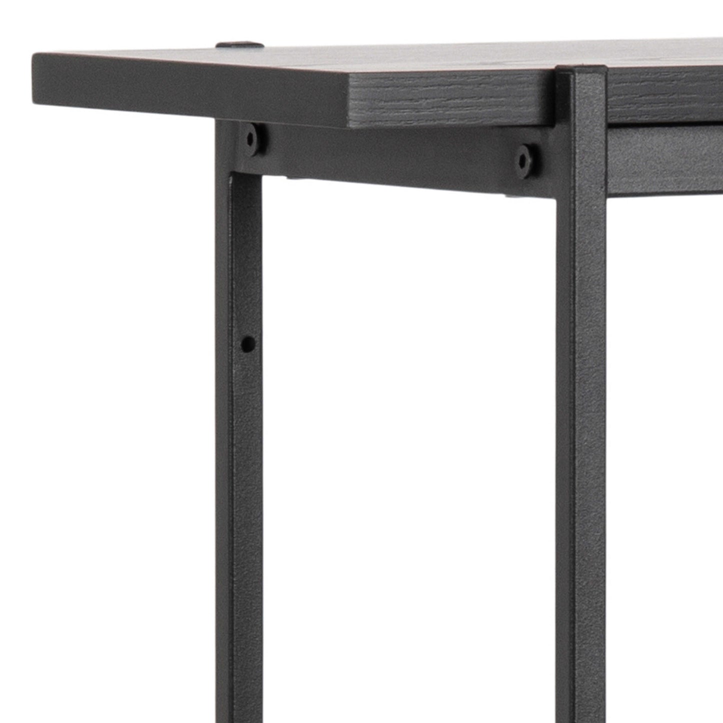 Cambridge Industrial Black Mesh Bookcase 2 Sliding Doors 2 Shelves