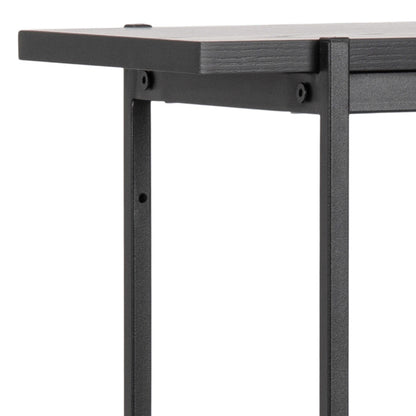 Cambridge Industrial Black Mesh Bookcase 2 Sliding Doors 2 Shelves