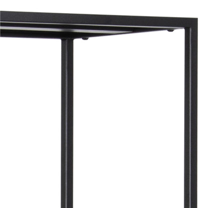 Graz Matt Black Metal Tall Bookcase 5 Shelves