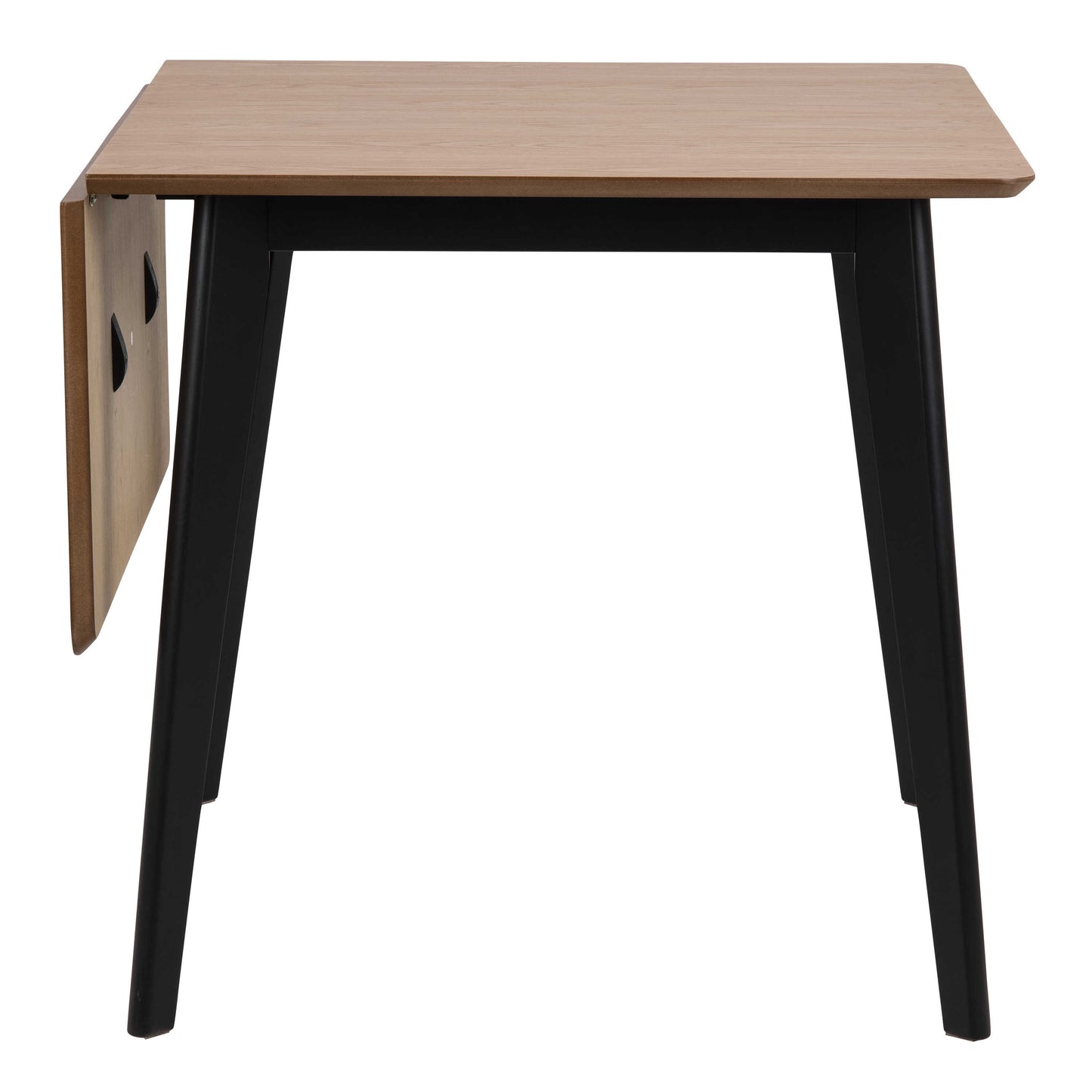 Saffron Black and Natural Oak Veneer Extending Dining Table