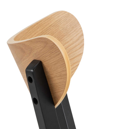 Krakow Dining Set Natural Oak Effect and Black Square Dining Table + 2 Dining Chairs