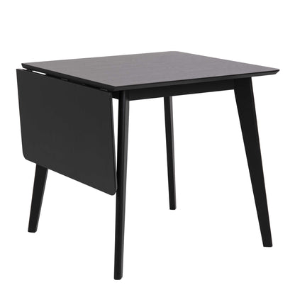 Saffron Extending Black Wooden Dining Table