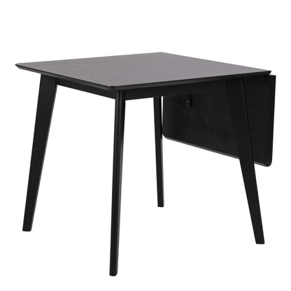 Saffron Extending Black Wooden Dining Table