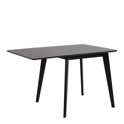 Saffron Extending Black Wooden Dining Table