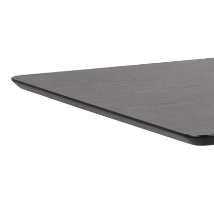 Saffron Extending Black Wooden Dining Table