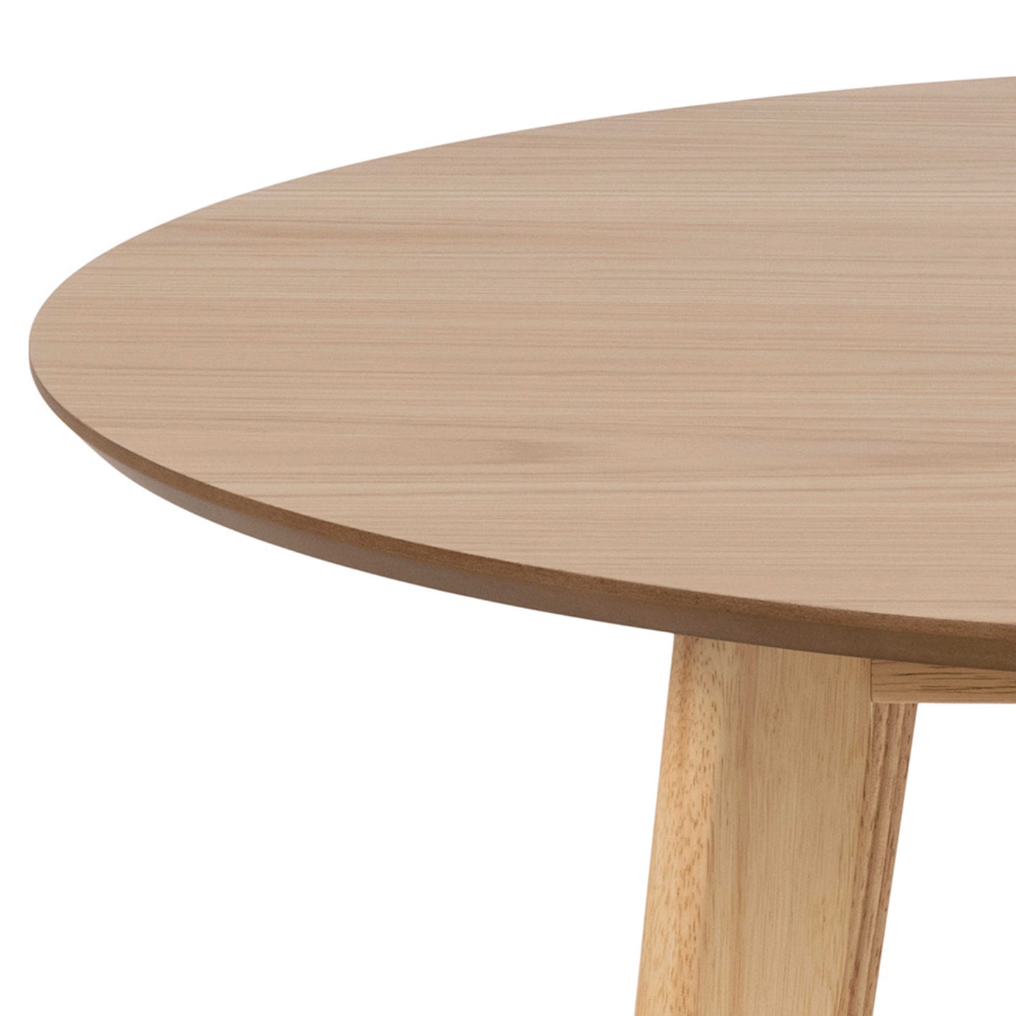 Saffron Round Dining Table Natural Oak Veener