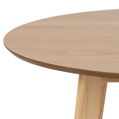 Saffron Round Dining Table Natural Oak Veener