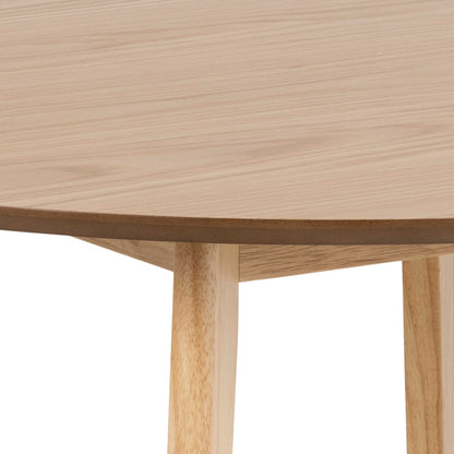 Saffron Round Dining Table Natural Oak Veener