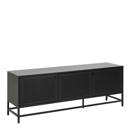 Graz Matt Black Metal Sideboard 3 Doors