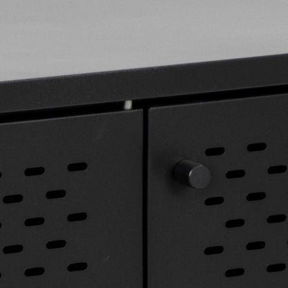 Graz Matt Black Metal Sideboard 3 Doors