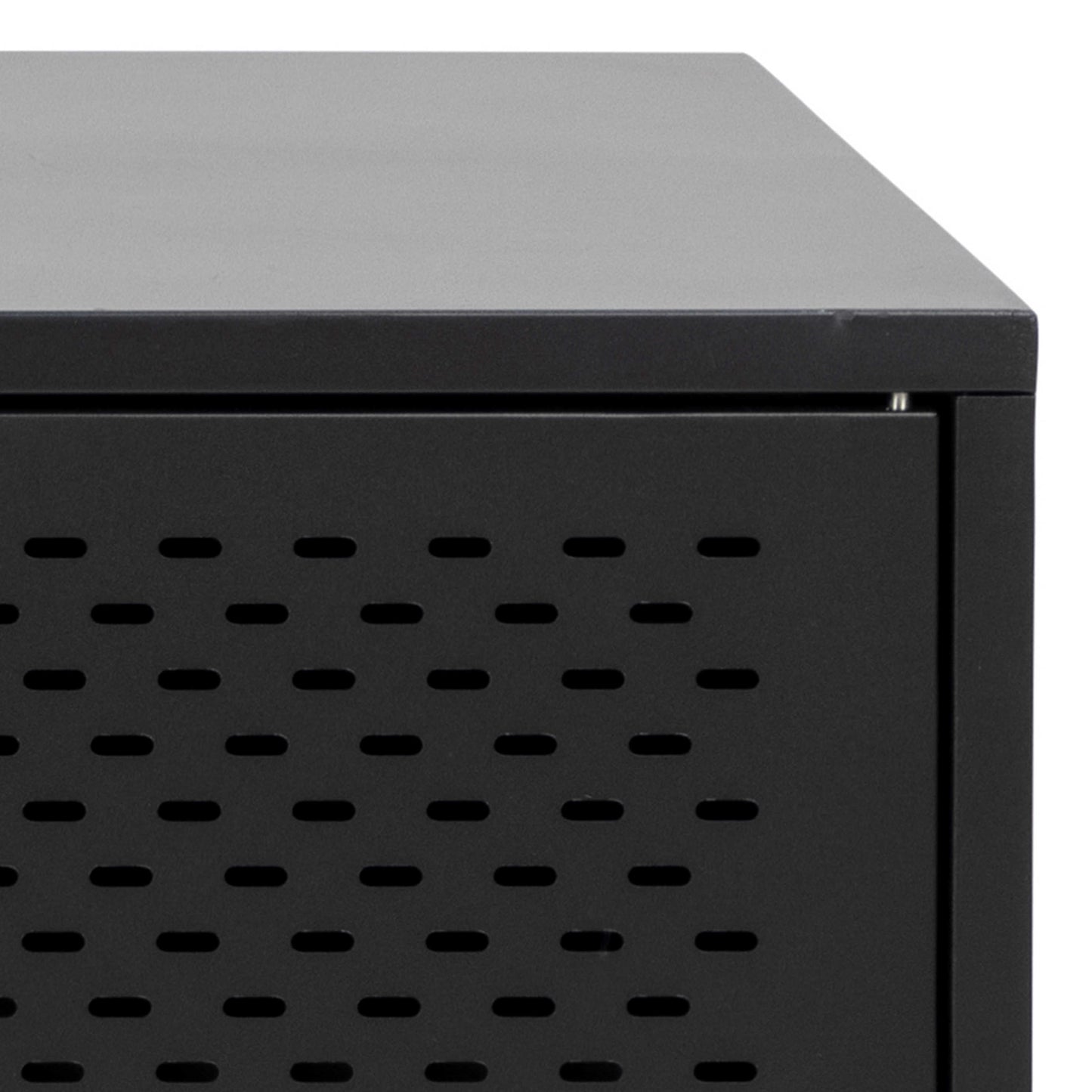 Graz Matt Black Metal Sideboard 3 Doors