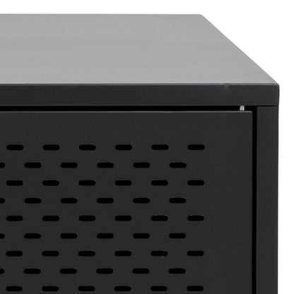 Graz Matt Black Metal Sideboard 3 Doors