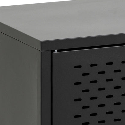 Graz Matt Black Metal Sideboard 3 Doors