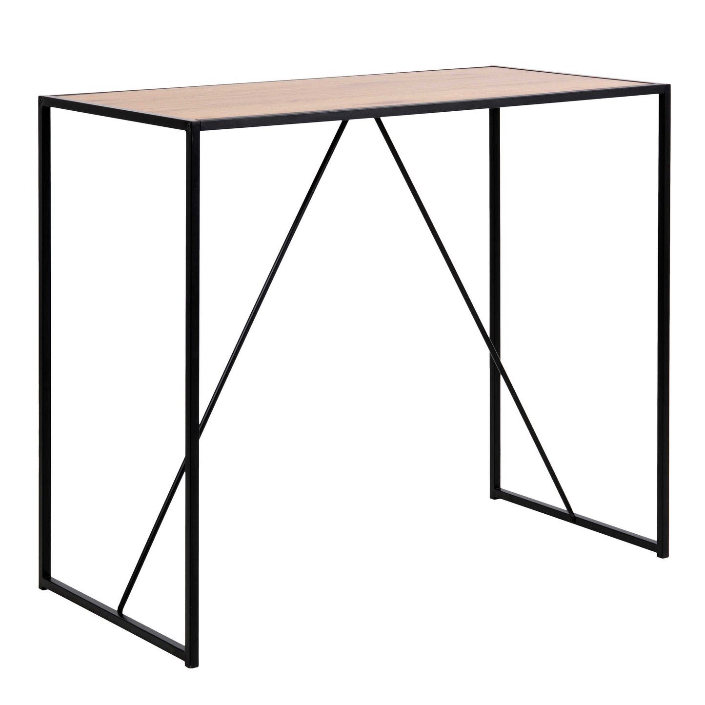 El Paso Black Metal and Wild Oak Veneer Bar Table