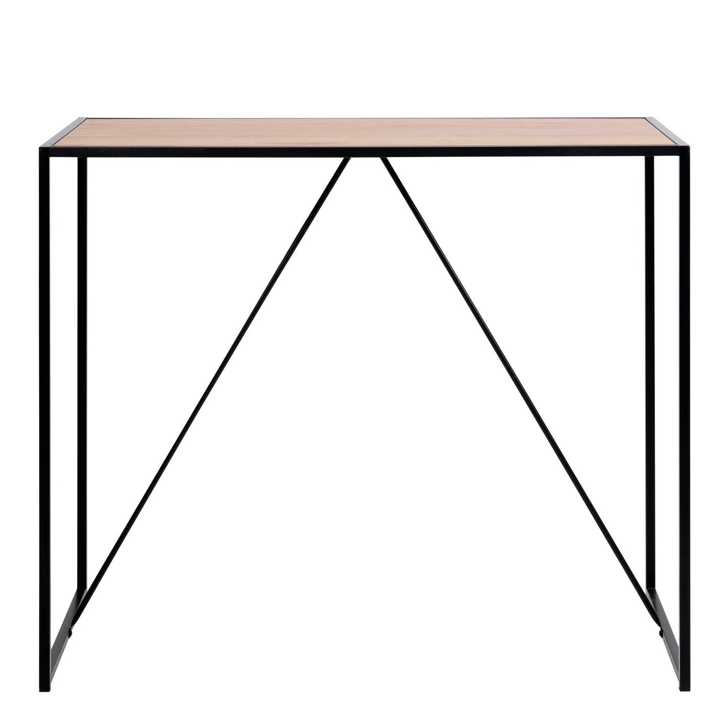 El Paso Black Metal and Wild Oak Veneer Bar Table