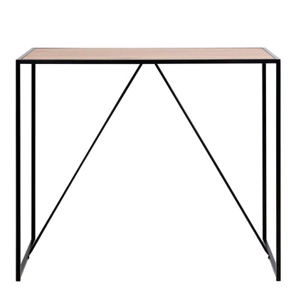 El Paso Black Metal and Wild Oak Veneer Bar Table
