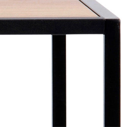 El Paso Black Metal and Wild Oak Veneer Bar Table