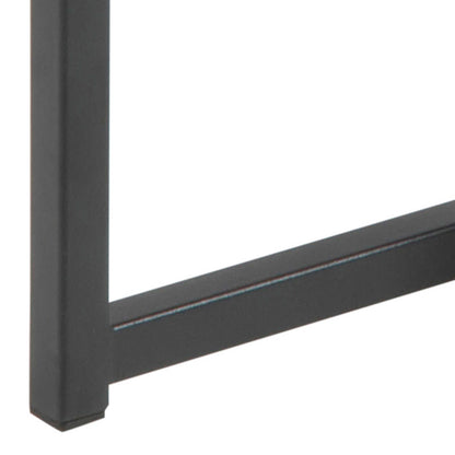 Set of 2 El Paso Black Metal Wild Oak Veneer Nesting Tables