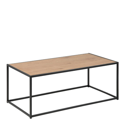 El Paso Black Metal Frame and Wild Oak Veneer Coffee Table
