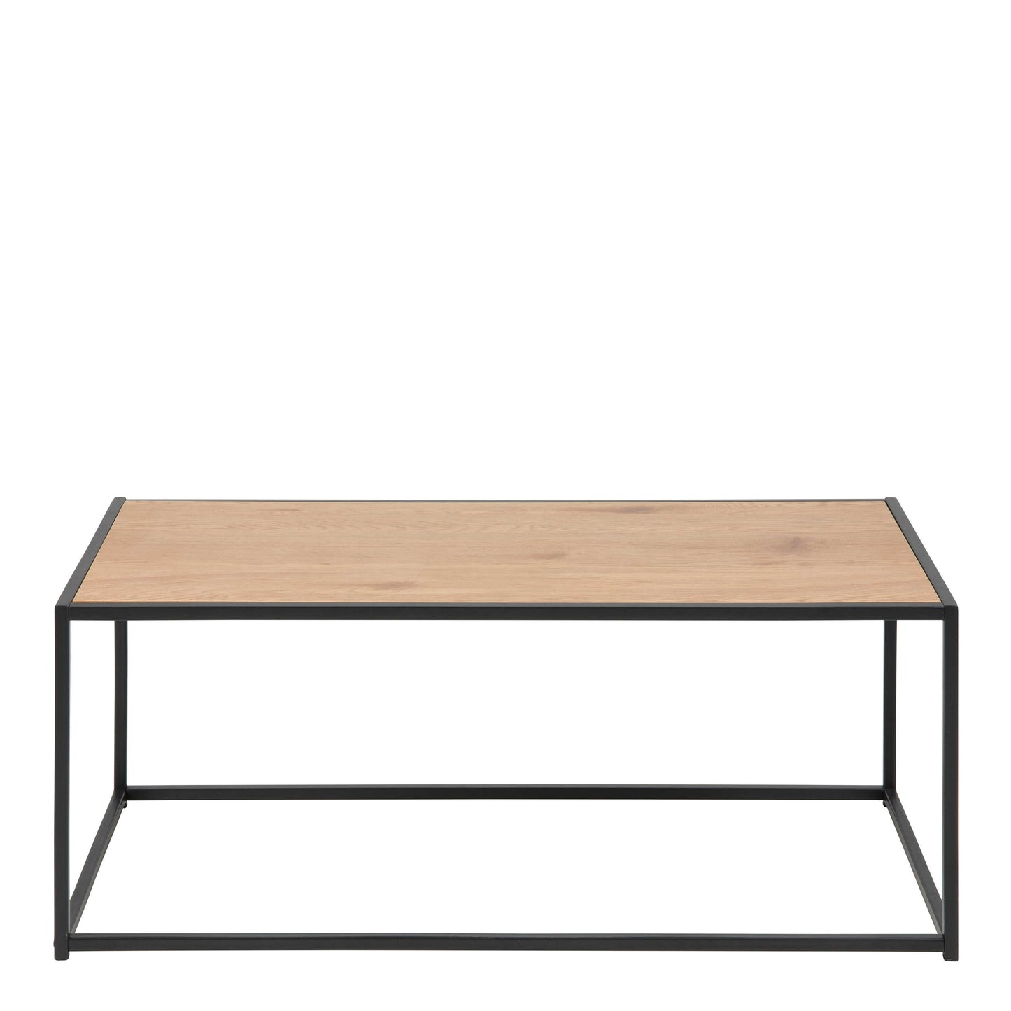 El Paso Black Metal Frame and Wild Oak Veneer Coffee Table