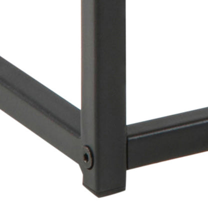 El Paso Black Metal Frame and Wild Oak Veneer Coffee Table