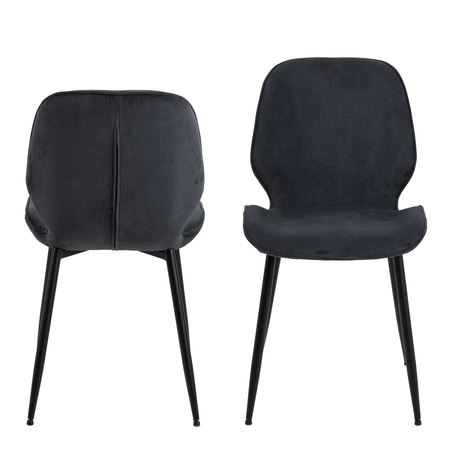Set of 4 Larkwood Anthracite Dining Chairs