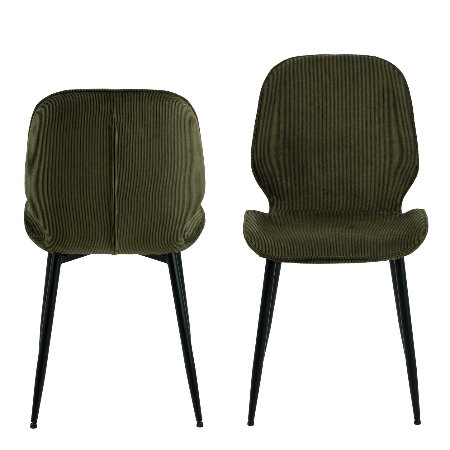 Set of 4 Larkwood Olive Green Dining Chairs