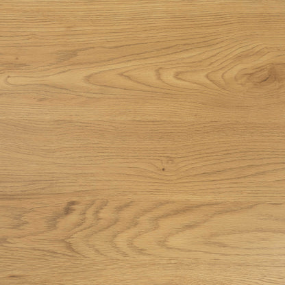 Haslev Natural Oak Square Coffee Table with Full Bottom Shelf