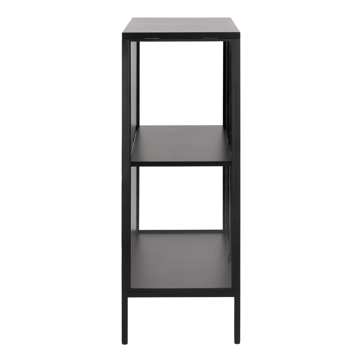 Graz Matt Black Metal Low Display Cabinet 2 Doors