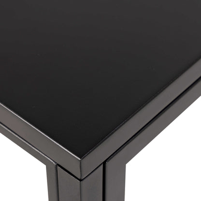 Graz Matt Black Metal Low Display Cabinet 2 Doors