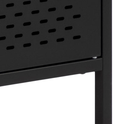 Graz Matt Black Metal Sideboard 3 Doors