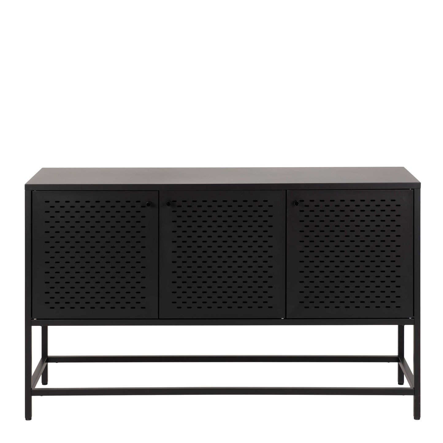 Graz Matt Black Metal Sideboard 3 Doors