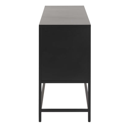 Graz Matt Black Metal Sideboard 3 Doors